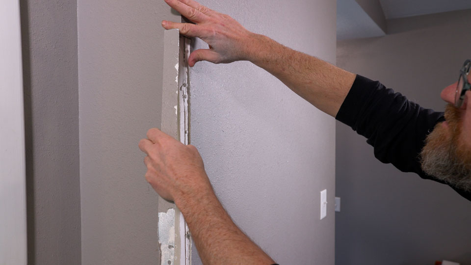 removing the damaged cornerbead
